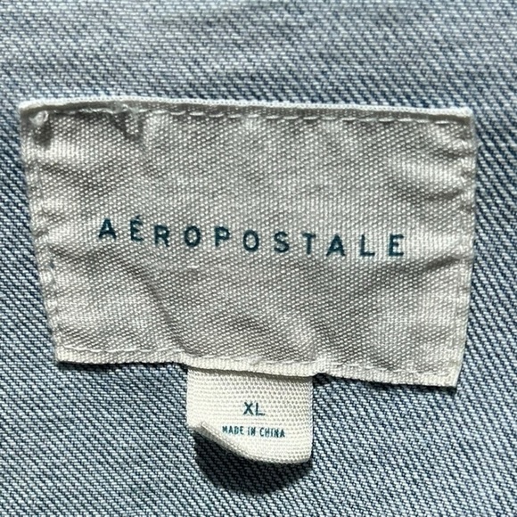 🌻Aeropostale Light Wash Trucker Denim Jacket Size XL - Picture 6 of 7